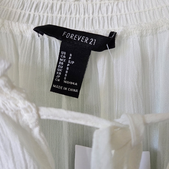 Cream Long Sleeve Forever21 Dress - Picture 3 of 8